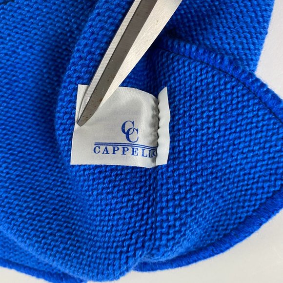 Vintage Capello Canada Wool Ski Beanie Winter Hat Toque Blue - Picture 3 of 5